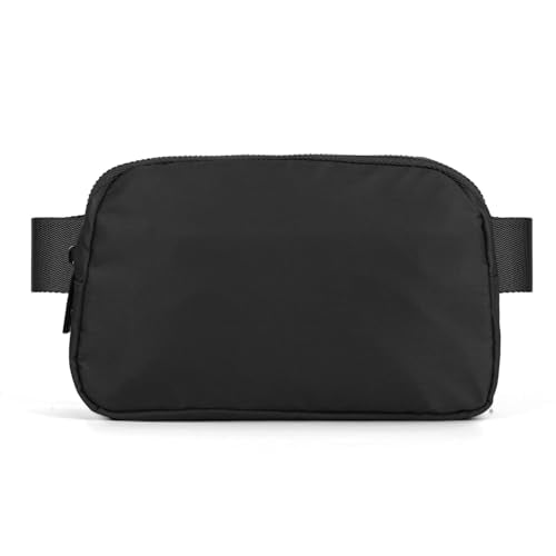Mini Belt Bag Black Fanny Pack - Adjustable Crossbody Waist Pack