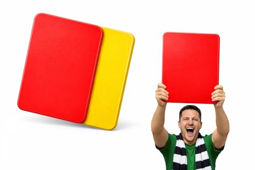 Oversized Referee Card - 17" x 13" Dual-Sided Red & Yellow