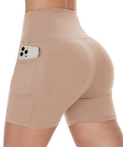 Biker Shorts Women with Pockets - 3"/5"/8" Workout Gym Spandex Yoga