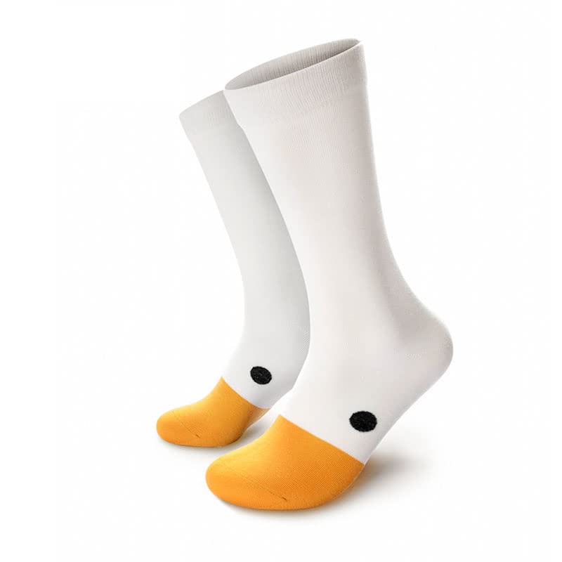 Funny Goose Head Socks - Unisex Cotton Blend Animal Print Crew Socks
