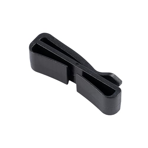 Tactical Backpack Strap Webbing Keeper Clip - 2-Inch Black, 2 Pack