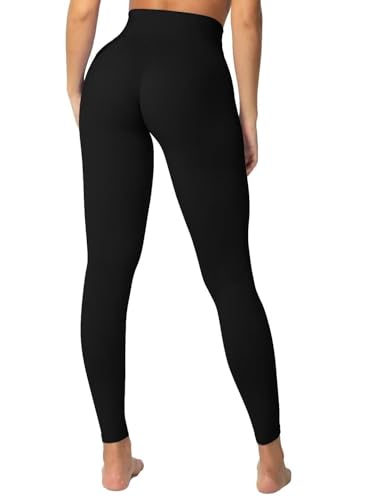Sunzel Sunzfly 25" Inseam Black High-Waisted Butt Lift Workout Leggings for Women