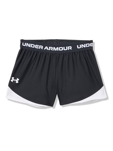 Under Armour Kids Tech Play Up Shorts - Medium, Black & White, Big Kid