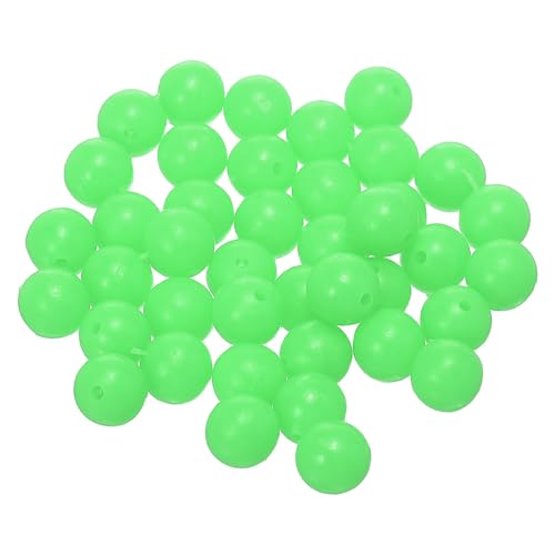 Green 10mm Glow Fishing Beads - 500 Pack, Durable Plastic Rig Beads