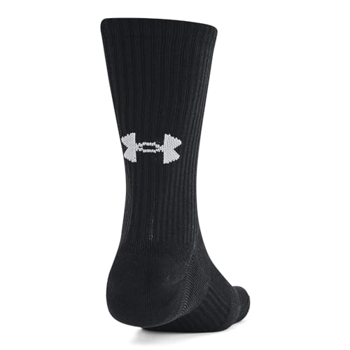 Under Armour Unisex Training Cotton Crew Socks Multipack X-Large Black/Black/White (6 pairs)