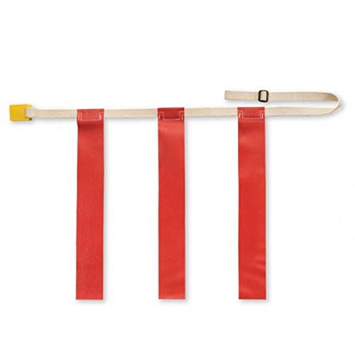 Flag Football Belt with Three Flags - Durable Vinyl Polyester - Large Blue