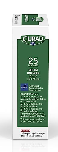 Green Camo Flex-Fabric Adhesive Bandages - 3/4" x 3" - 25 Count