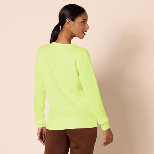 Fleece Crewneck Pullover Sweatshirt - Small / Lime Green