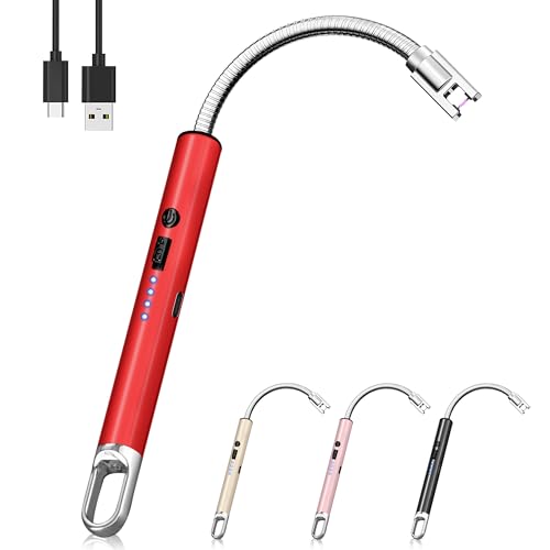 Plasma Flameless Electric Lighter - Rechargeable Candle Lighter - Red