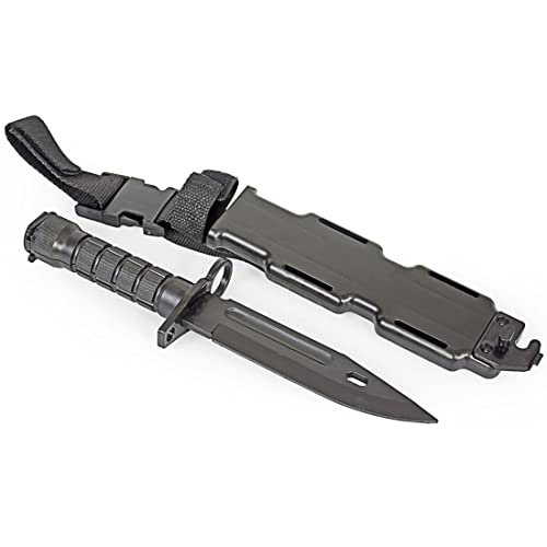 Rubber Knife Training Airsoft with Sheath Dummy Plastic Dagger