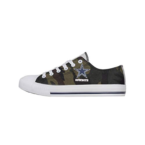 Dallas Cowboys Women's Camo Low Top Canvas Sneakers - Size 10