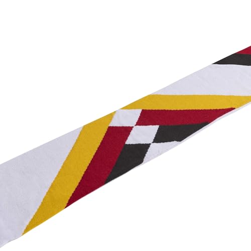National Team Scarf - One Size White/Black/Team Power Red/Collegiate Gold
