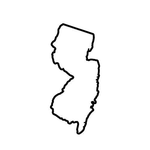 New Jersey State Shape Vinyl Decal - 5-Inch Weatherproof Bumper Sticker