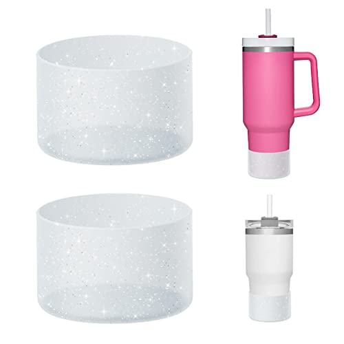 Glittering Silicone Boot for Stanley Quencher 40oz - Clear
