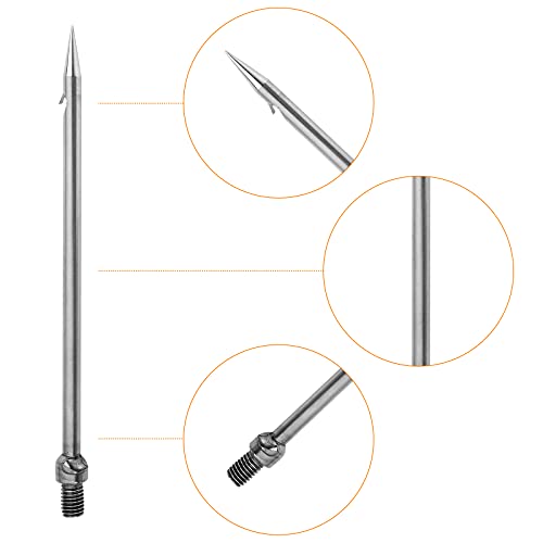 Stainless Steel Fishing Harpoon Spear - 1-Prong Barbed Gig