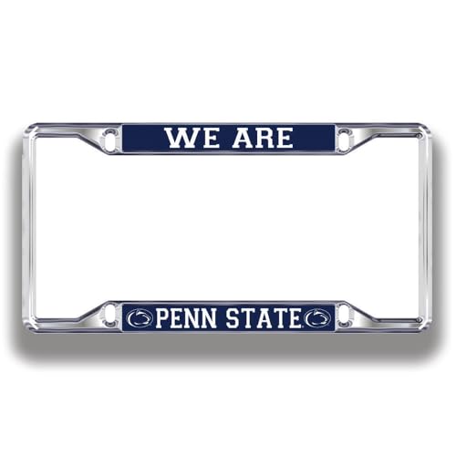 NCAA License Plate Frame - Penn State Nittany Lions Silver