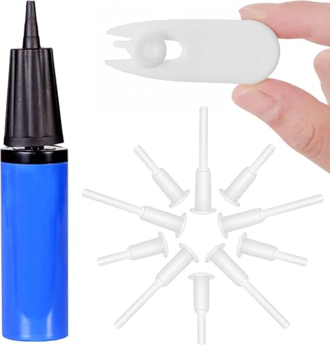 Exercise Ball Pump with 10 Plugs & 2 Removers - Blue
