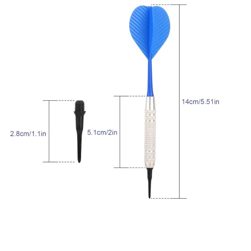 12-Piece Soft Tip Dart Set for Electronic Dartboards