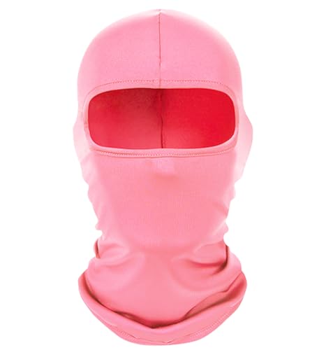 Full Face Balaclava Ski Mask - Breathable Neck Cover - Pink