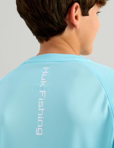 HUK Kids Pursuit Solid Long Sleeve Fishing Shirt - Large Caicos