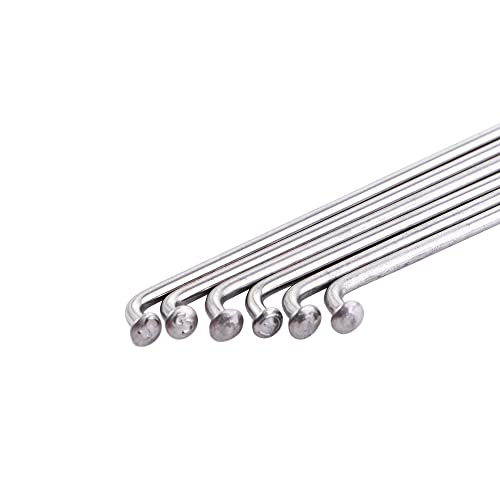 14G Stainless Steel Bicycle Spokes and Nipples Set - 245mm - 10 Pcs