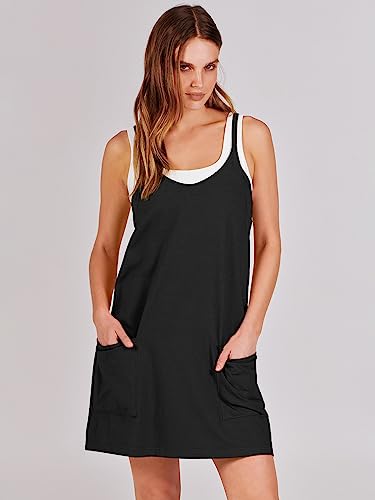 Women's Athletic Dress - Summer Tennis Workout Mini Romper with Built-in Shorts