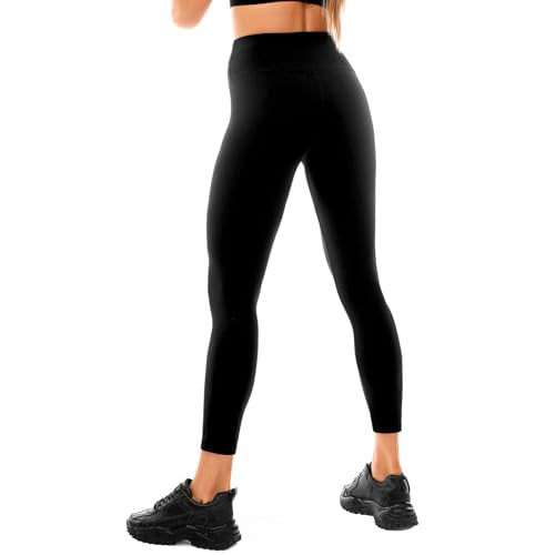 High Waisted Navy Blue Yoga Leggings for Women - Full Length