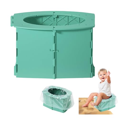 Travel Potty Foldable with Leak-Proof Design and 10 Liners for Toddler Potty Training
