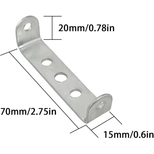 3-Pack Bike Cargo Rack Mount Brackets with Screws - U-Shaped Connectors