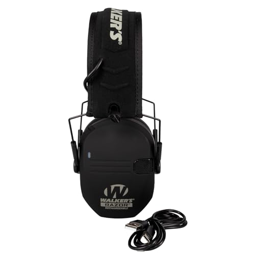 Walker's Razor Rechargeable Hearing Protection Earmuffs - Black