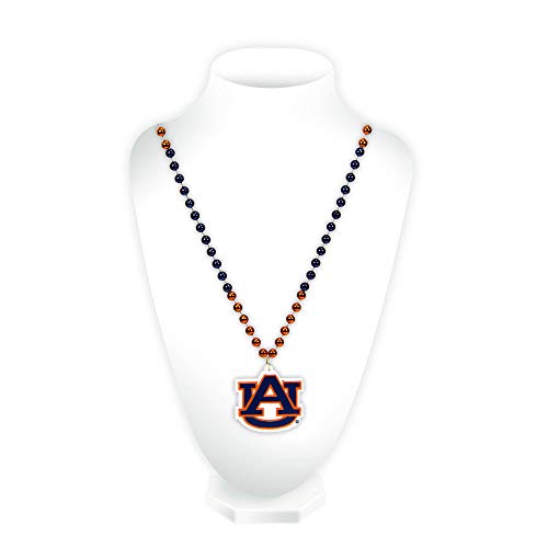 Auburn Tigers Team Logo Mardi Gras Style Beads - 21-Inch