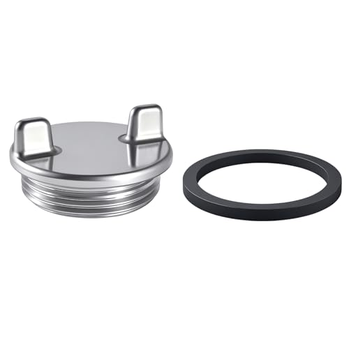 TurtBluse 1PC Marine Deck Fill Cap 316 Stainless Steel, 1-1/2" Thread, Replaces Perko 1313/1314 & Seachoice 32011
