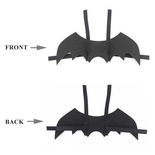 Pet Bat Wings Costume for Cats and Dogs - Small Black