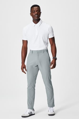 Fabletics Men's Slim Water-Resistant Pants - 31W x 30L, Shadow Grey