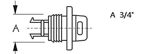 Kayak Drain Plug - Pack of 2 for 3/4 Inch Holes
