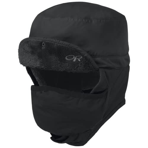 Outdoor Research Frostline Hat Medium Black with Face Mask