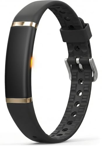 Screenless Fitness Tracker - 24/7 Heart Rate & Sleep Monitor - Black