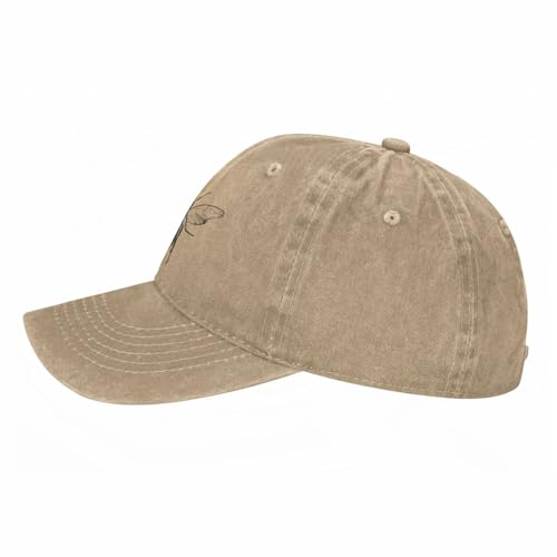 Funny Bees Baseball Cap for Women & Men Honey Bee Dad Hat Vintage Denim Adjustable Strapback
