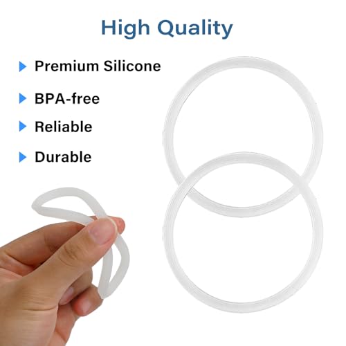 6 Pcs Silicone Sealing Gasket Replacement for Water Bottle Lids - Clear
