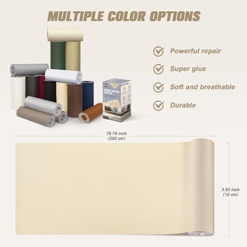 Self-Adhesive Canvas Repair Patch - 4 x 79 Inch Waterproof Fabric Tape