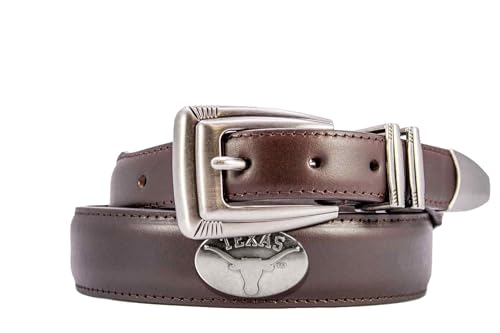 Texas Longhorns Crocodile Tip Leather Concho Belt - 42