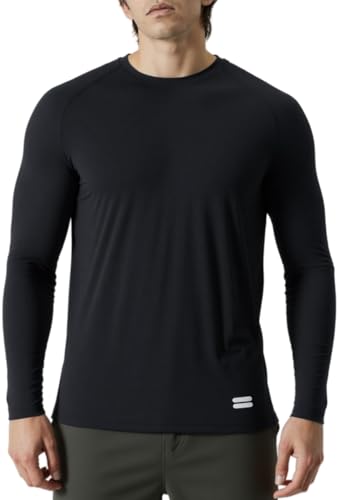 Men's Long Sleeve Quick Dry Base Layer Shirt - Medium / Black