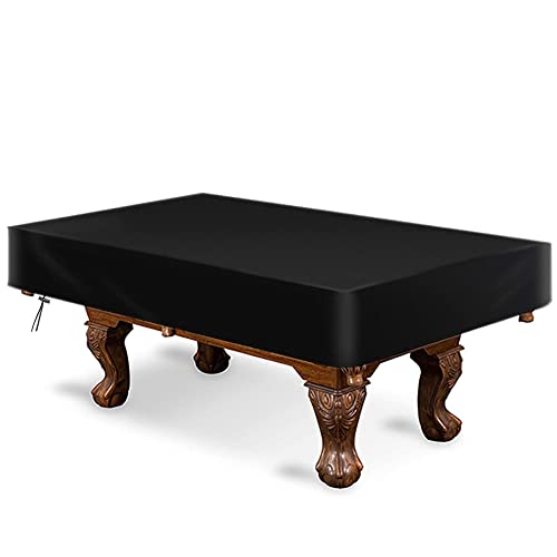 Waterproof Billiard Table Cover - 8FT Black - Scratch & UV Resistant