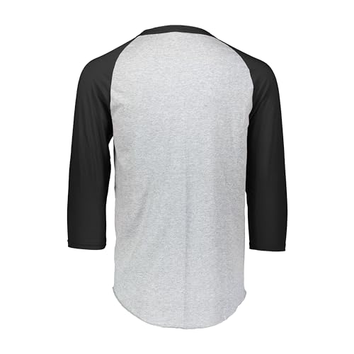 Augusta Sportswear Baseball Jersey 2.0 XL Athletic Heather/Black, Soft Comfortable Raglan Sleeve