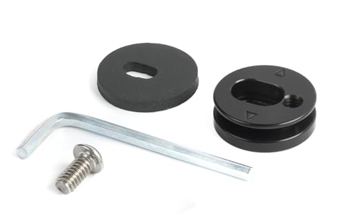 Cotton Carrier Spare Flat Hub - Black, Hard-Anodized Aluminum Bicycle Part