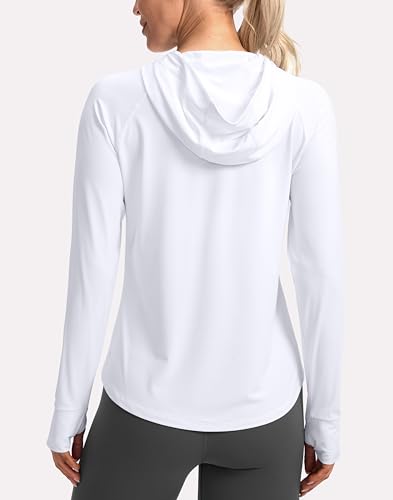 Women's UPF 50+ Sun Protection Lightweight Hoodie Jacket for Outdoor Hiking