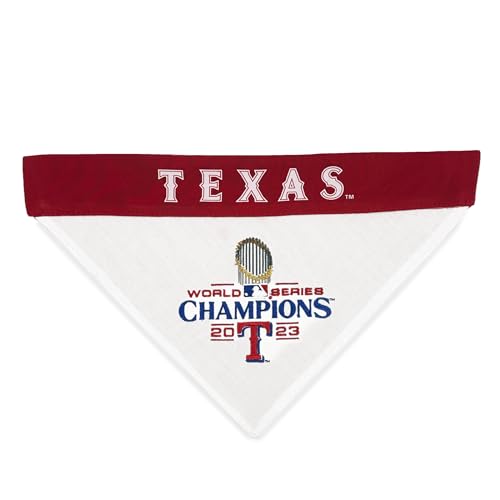 MLB Dog Bandana - Texas Rangers World Series Championship - Large/X-Large