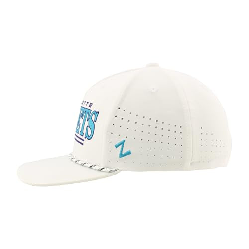 Charlotte Hornets Snapback Rope Hat - Adjustable White