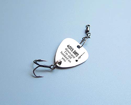 Liduola 11th Wedding Anniversary Fishing Lure for Husband Gift