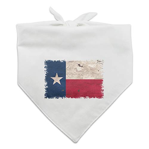 Rustic Texas State Flag Dog Bandana - White
